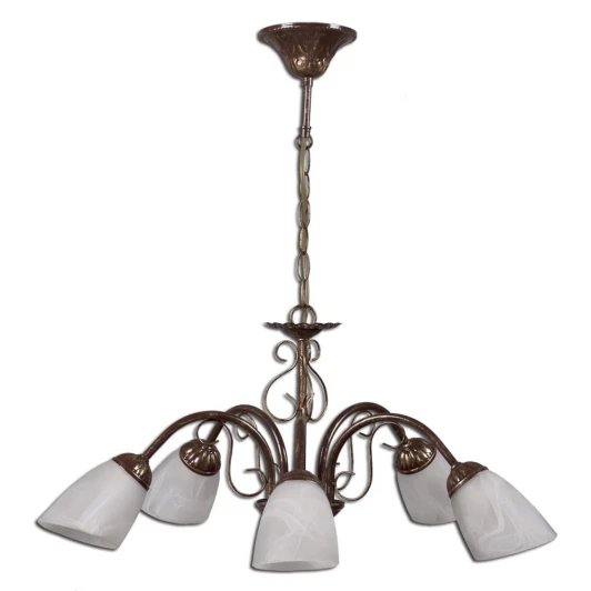 S9160-5 Люстра подвесная Day&Night, 5 плафонов, коричневый с золотом и белым