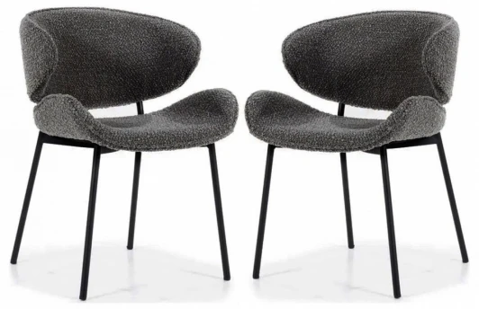 HSBI_DC-24122_grey_2 Стул Hesby Haven (комплект 2 шт) серый, черный