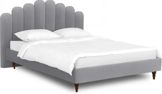 577189 Кровать Queen II Sharlotta L 1600 ОГОГО (арт.577189), (Ткань/Серый)