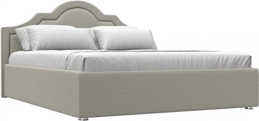 123043 Кровать интерьерная Афина 160 (Бежевый/Рогожка) Лига Диванов арт.123043