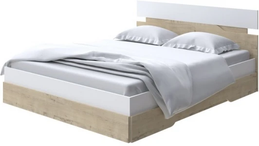 1938618 Без бренда Кровать Milton (ЛДСП Белый/Бунратти) 90x200