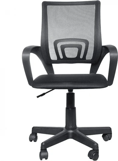 НФ-00000574 Кресло King Style 695 LT Black / PMK 001.224 (пиастра, крестовина пластик) (ткань-сетка, ткань TW, черный / черный)