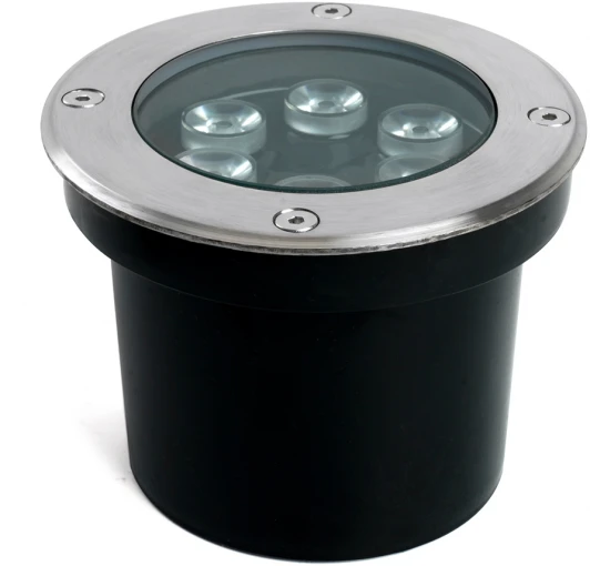 48453 Встиваемый светодиодный свтельник (грунтовый) Feron SP2802 48453 6W, AC12-24V, низковольтный, 3000К, металлик вн.диаметр: 90mm, IP67 (круглые)