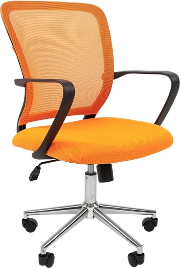CHAIRMAN 698 хром Компьютерное кресло CHAIRMAN 698 хром (Металл,Пластик,Ткань,Сетка/Оранжевый)