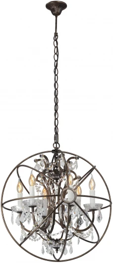 V5816-7/6 Подвесная люстра Vitaluce V5816-7/6, 6xE14 макс. 40Вт V5816-7/6 (220V, на цепи, подсвечник, свеча)