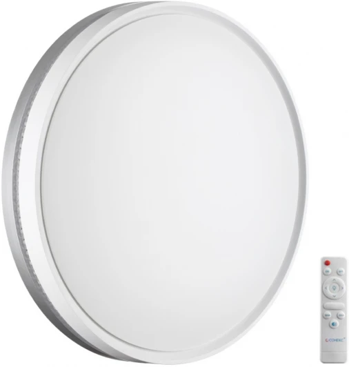 7670/EL Настенно-потолочный светильник Sonex Nohava Grey 7670/EL пластик/белый/серый LED 70Вт 3000-6000К D500 IP43 пульт ДУ (220V, круглые)