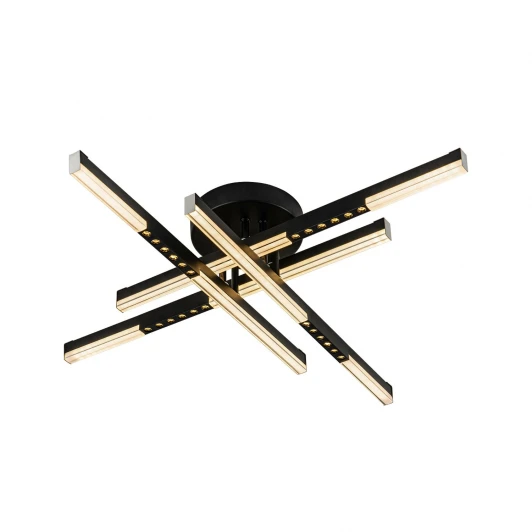 L5110-4 BK Потолочная люстра светодиодная на штанге с пультом с регулировкой цветовой температуры LED4U L5110-4 BK