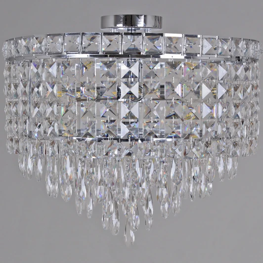 90188-0.3-08 CR Потолочная люстра на штанге хрустальная Reluce 90188-0.3-08 CR