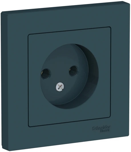 ATN000840 Розетка встраиваемая без заземления (изумрудный) Systeme Electric AtlasDesign ATN000840