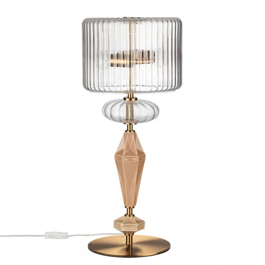 5414/2T Настольная лампа с выключателем Odeon Light Terra 5414/2T античная бронза/терракот/бежевый/металл/керамика E14 2*40W