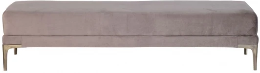 PRIMA-Б160-2К-Серо/беж-Роман23 Банкетка Garda Decor PRIMA-Б160-2К-Серо/беж-Роман23 (Хром/Серо-бежевый)