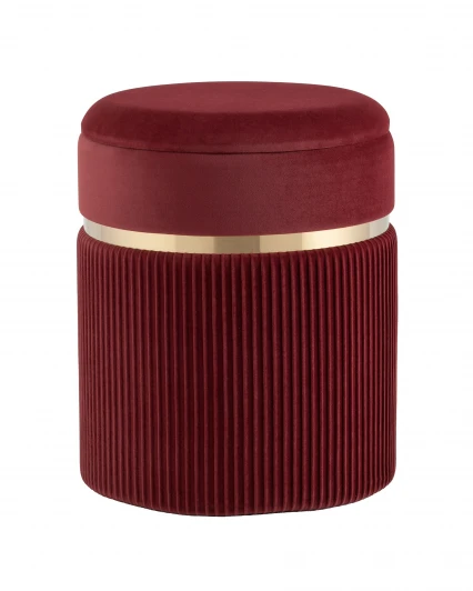 УТ000042175 Пуф Миранда с ящиком велюр бордовый Stool Group УТ000042175