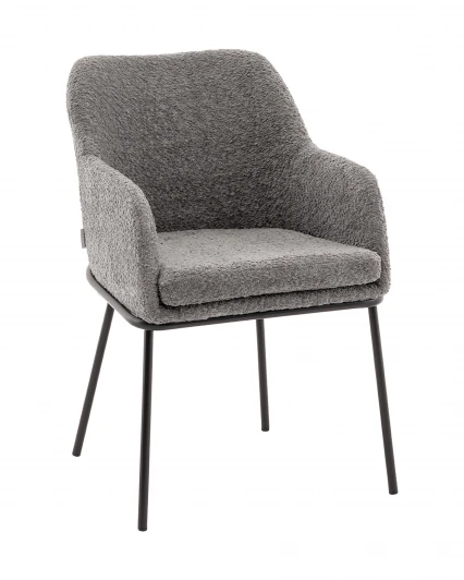 УТ000040878 Стул с подлокотниками Кози new ткань букле тёмно-серый Stool Group арт.УТ000040878