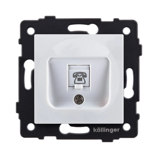 REA-009WH Розетка телефонная RJ11 белый Kollinger REA-009WH для Aspekt, Eleganz, Reflex