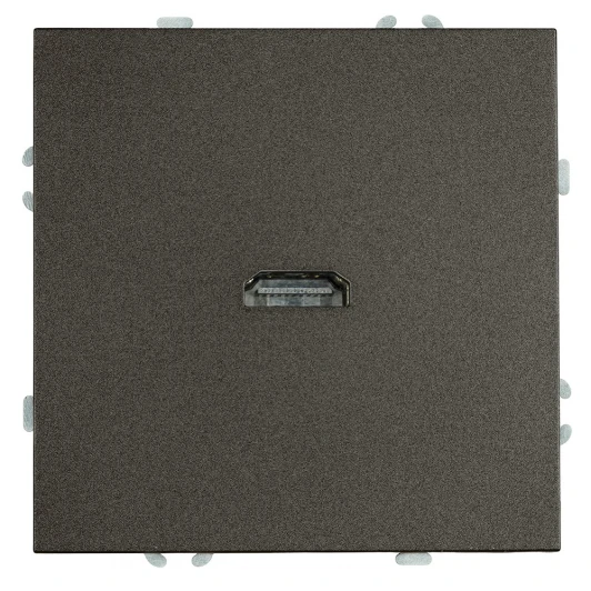 50168 Розетка HDMI (антрацит, soft touch) Stekker Эмили 50168