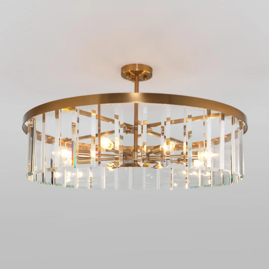 358/8 Smart Потолочная люстра Wi-Fi на штанге Bogate's Eclipse 358/8 Smart (220V, управление смартфоном, голосовое управление, умный дом - Minimir Home, круглые)