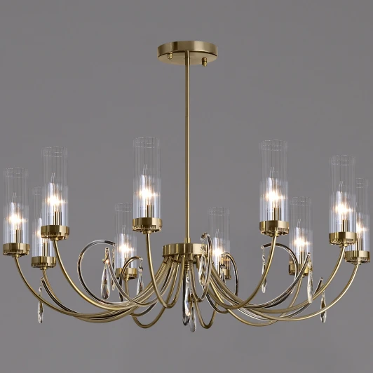 IL5267-10PLS-25 ELITE Подвесная люстра на штанге ILLUMICO IL5267-10PLS-25 ELITE