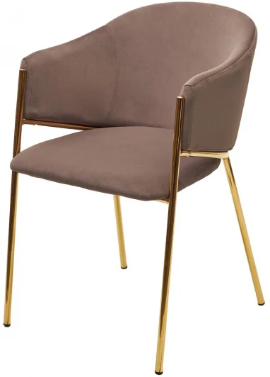 629M05376 Стул DILL MOMO-05 тауп, велюр беспальчиковый"/ золотой каркас М-City 629M05376"