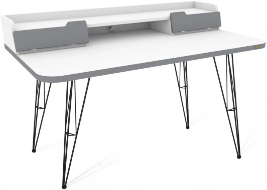 5302703302 Стол рабочий Sheffilton SHT-TU10/TT31 120/65 ЛДСП черный/белый шагрень/серый от фабрики Sheffilton