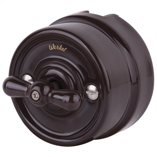 W5620014 Выключатель на 4 положения двухклавишный (коричневый) Ретро Werkel W5620014 (a051052)