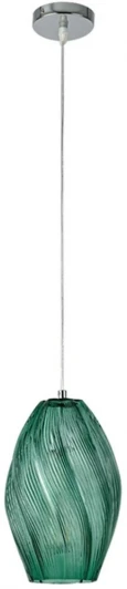 8290/1A Подвесной светильник Lumion Tide 8290/1A хром/зеленый, металл/стекло E27 1*60W 220V (на проводе)