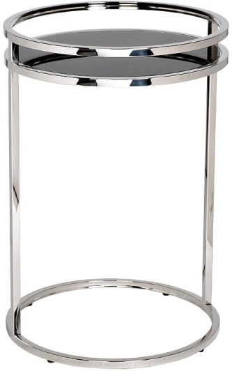47ED-07900 Стол журнальный черное стекло/хром d41*60см Garda Decor арт.47ED-07900