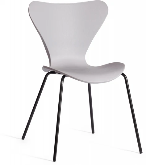 21833 Стул Jacobsen (mod DC 102-1) / 1 шт. в упаковке Tetchair (Пластик,Металл/Cерый,Черный) арт. 21833