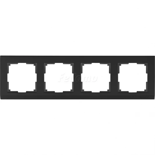 WL04-Frame-04-black Рамка на 4 поста Werkel Stark, черный
