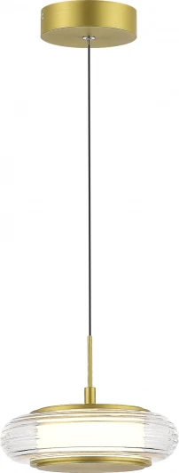SL6239.203.01 Подвесной сетильник ST Luce Frittela SL6239.203.01 золото/прозрачный LED 1*7W 3000K (220V, на проводе)