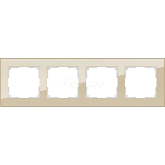 WL01-Frame-04 / Рамка на 4 поста (шампань) Рамка на 4 поста Werkel Fiore, шампань