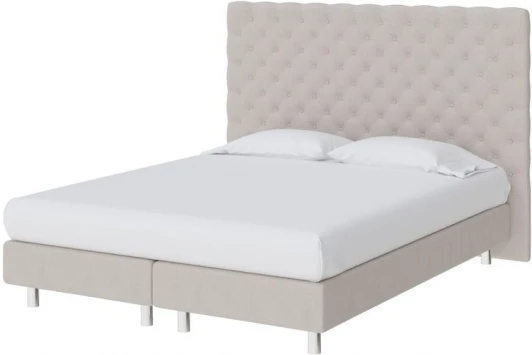 2026870 PROxSON Кровать Paris Boxspring Lift (Ткань: Рогожка Тетра Молочный) 90x200