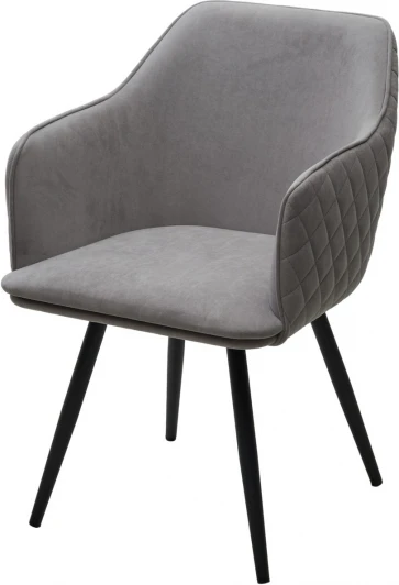 670M05700 Стул M-City FORT 360 град. поворот. B22 Серый, велюр / черный каркас,