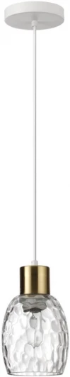 6583/1A Подвесной светильник Lumion Ice 6583/1A белый, золотой/прозрачный/металл/стекло E27 1*40W 220V (на проводе, круглые)