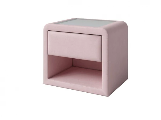 2049893 Тумба Cube (Ткань: Микровелюр Manhattan Розовый жемчуг) PROxSON 52x41 2049893