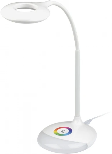 TLD-535 White/LED/250Lm/5500K/Dimmer Офисная настольная лампа RGB Uniel TLD-535 White/LED/250Lm/5500K/Dimmer (220V, диммер, сенсорный выключатель)