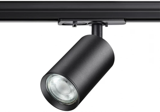 370963 Трековый светильник Novotech Pipe 370963 PORT черный однофазный двухжильный GU10 50W 220V (круглые)