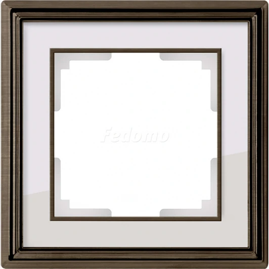 WL17-Frame-01 Рамка на 1 пост Werkel Palacio, бронза с белым