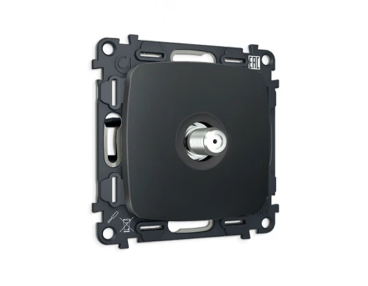 MO913050 Комплект механизма ТВ-розетки SAT встраиваемый (графит мягкое касание) Ambrella Volt QUANT MO913050