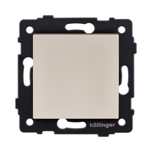 REA-S-006GD Выключатель 1-клавишный перекрестный 10А/250В золотой Kollinger REA-S-006GD для Aspekt, Eleganz, Reflex
