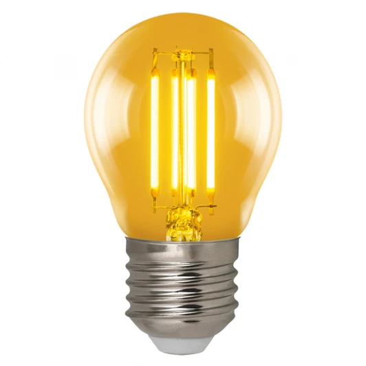 LED-G45-5W/GOLDEN/E27 GLV21GO Лампа светодиодная, форма «шар», золотистая колба Uniel Vintage LED-G45-5W/GOLDEN/E27 GLV21GO