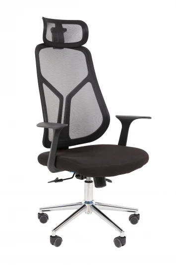 CHAIRMAN CH588 Офисное кресло Chairman CH588 с подголовником черный пластик, черный