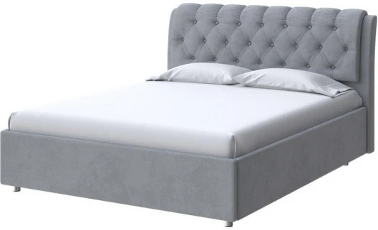 1934791 PROxSON Кровать Chester (Ткань: Велюр Ultra Осенний туман) 80x200