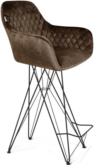 7802505803 Стул барный Sheffilton SHT-ST38/S66 коричнеый трюфель/черный муар от фабрики Sheffilton