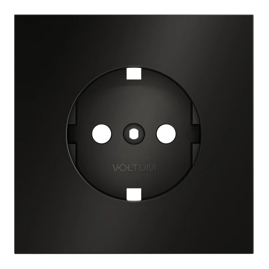 VLSM000612 Накладка для розетки с заземлением (антрацит) Voltum S70 Metal VLSM000612
