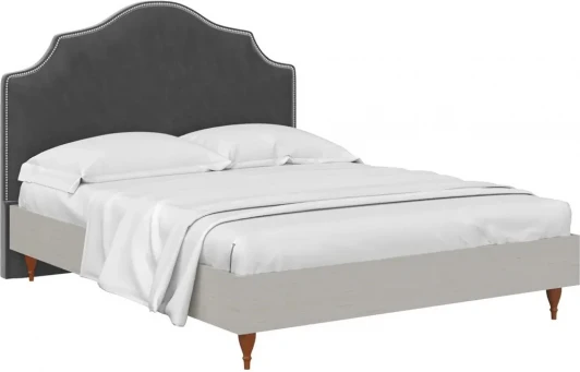 575773 Кровать Queen II Victoria ОГОГО (арт.575773), (Ткань/Черный,Ясень Коимбра)