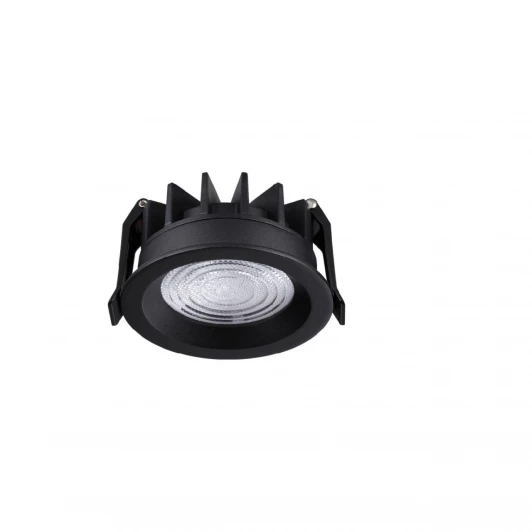 359843 Встраиваемый светильник светодиодный Novotech Fluo 359843 черный с переключателем цв. температуры LED 10W 220V 2700К\3200К\4000К