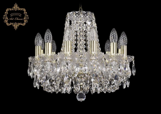 11.11.12.141.Gd.Sp Подвесная люстра Art Classic 11.11 11.11.12.141.Gd.Sp (220V, хрусталь, на цепи, подсвечник, свеча)