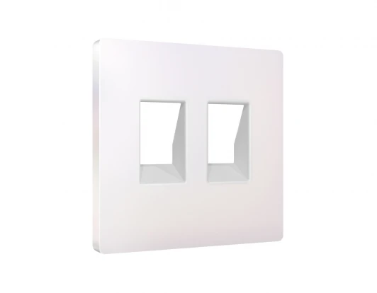 AP2121 Лицевая панель для Ethernet RJ-45/телефонной RJ-11 двойной розетки (жемчуг) Ambrella Volt QUANT AP2121