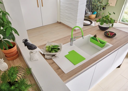 524813 Смеситель Blanco Viu-S 524813 для кухонной мойки, 4 цветных съемных шланга