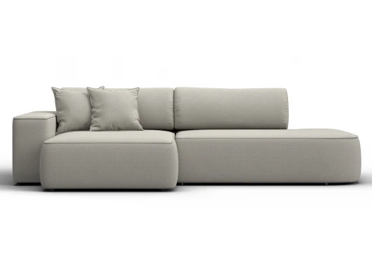 134783L Диван угловой Лига-065 БП угол левый (ДСП,Рогожка/Бежевый) Лига Диванов 134783L